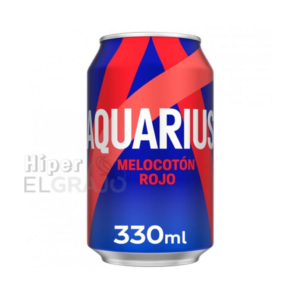Lata de Aquarius de Melocotón Rojo