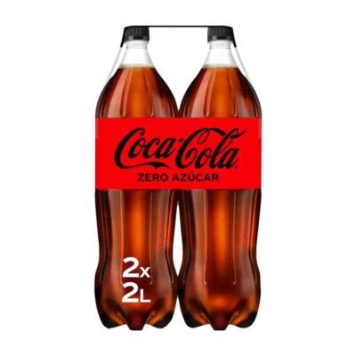 Botellas Coca Cola Zero 2 Litros. Pack 2 Unidades.