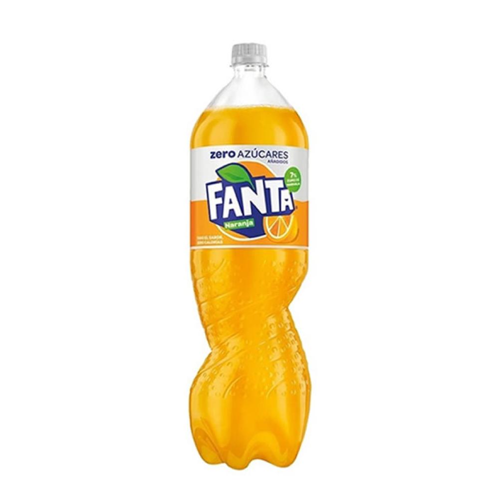 Botella Fanta de Naranja Zero Azúcar, 2 Litros.