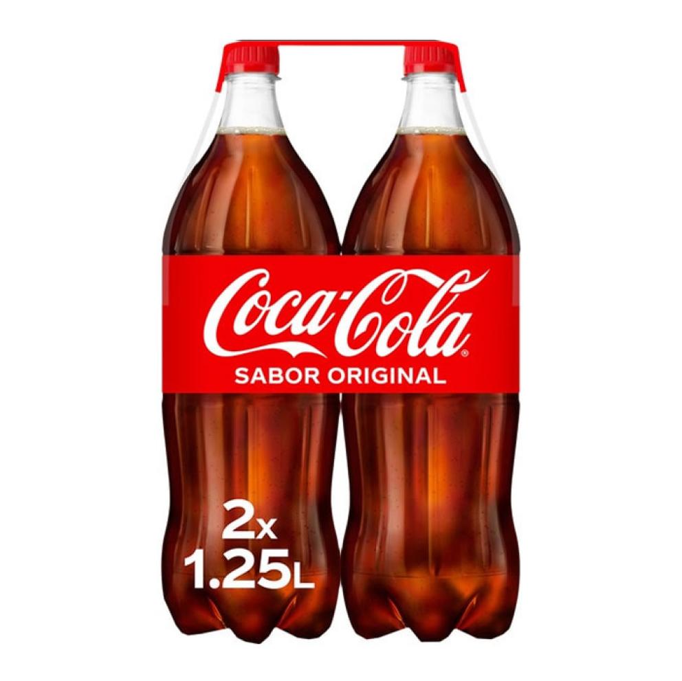 Botellas Coca Cola Original Pack 2 Unidades. 1.25l.