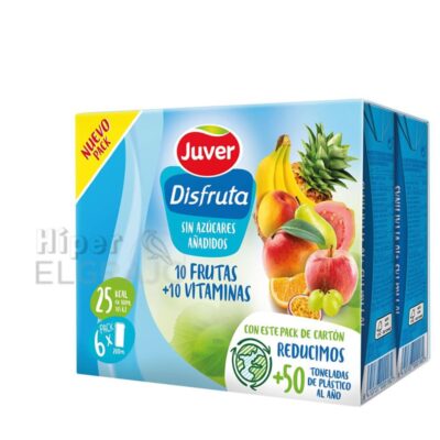 Zumos 10 Frutas +10 Vitaminas Pack de 6 Disfruta Juver.