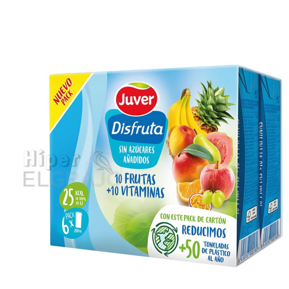 Zumos 10 Frutas +10 Vitaminas Pack de 6 Disfruta Juver.