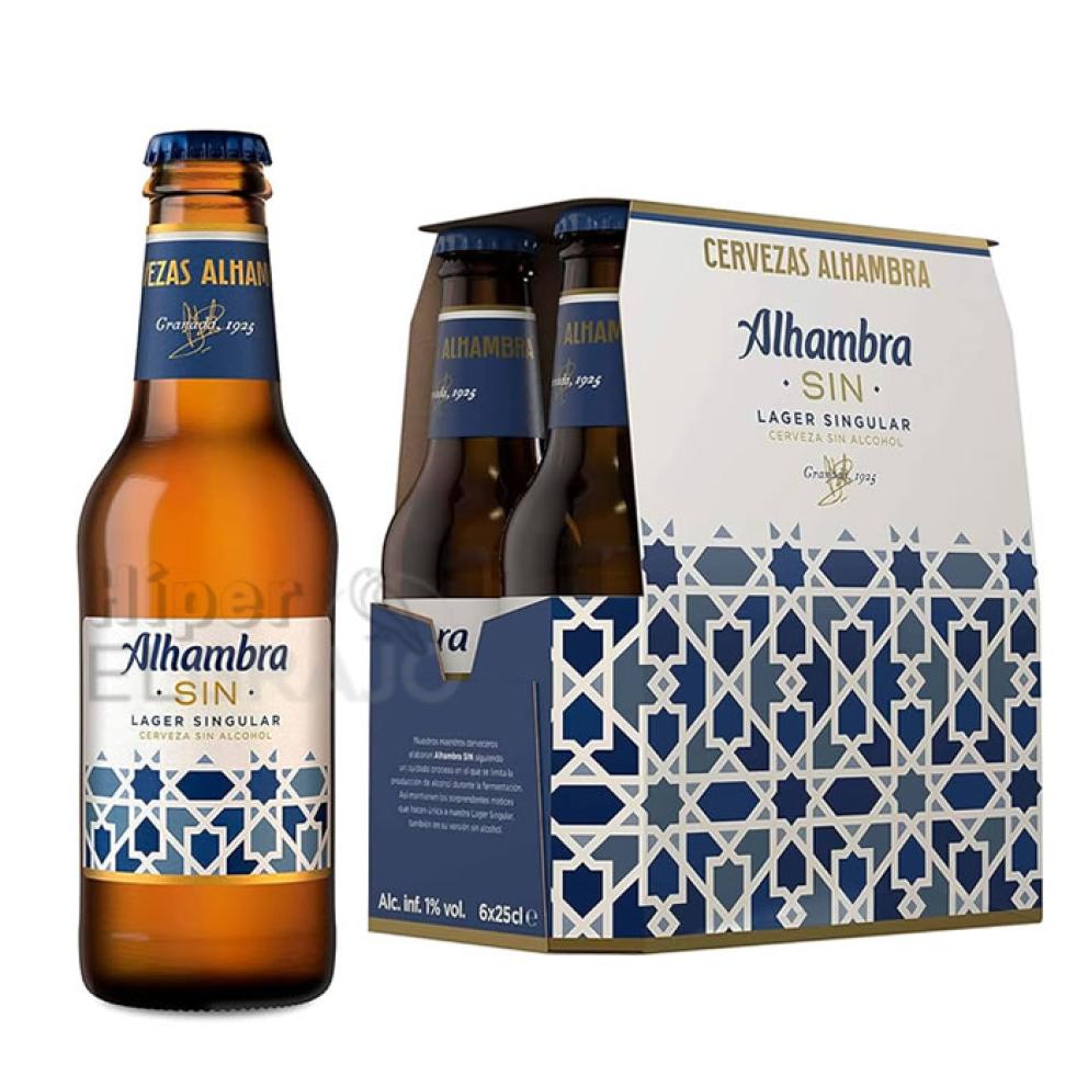 Cerveza Alhambra Pack de 6 Sin Alcohol