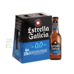 Cerveza Estrella Galicia Pack 6 Unidades 0.0 sin Alcohol.