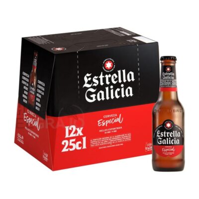 Cerveza Estrella Galicia Pack de 12 Unidades 25cl.