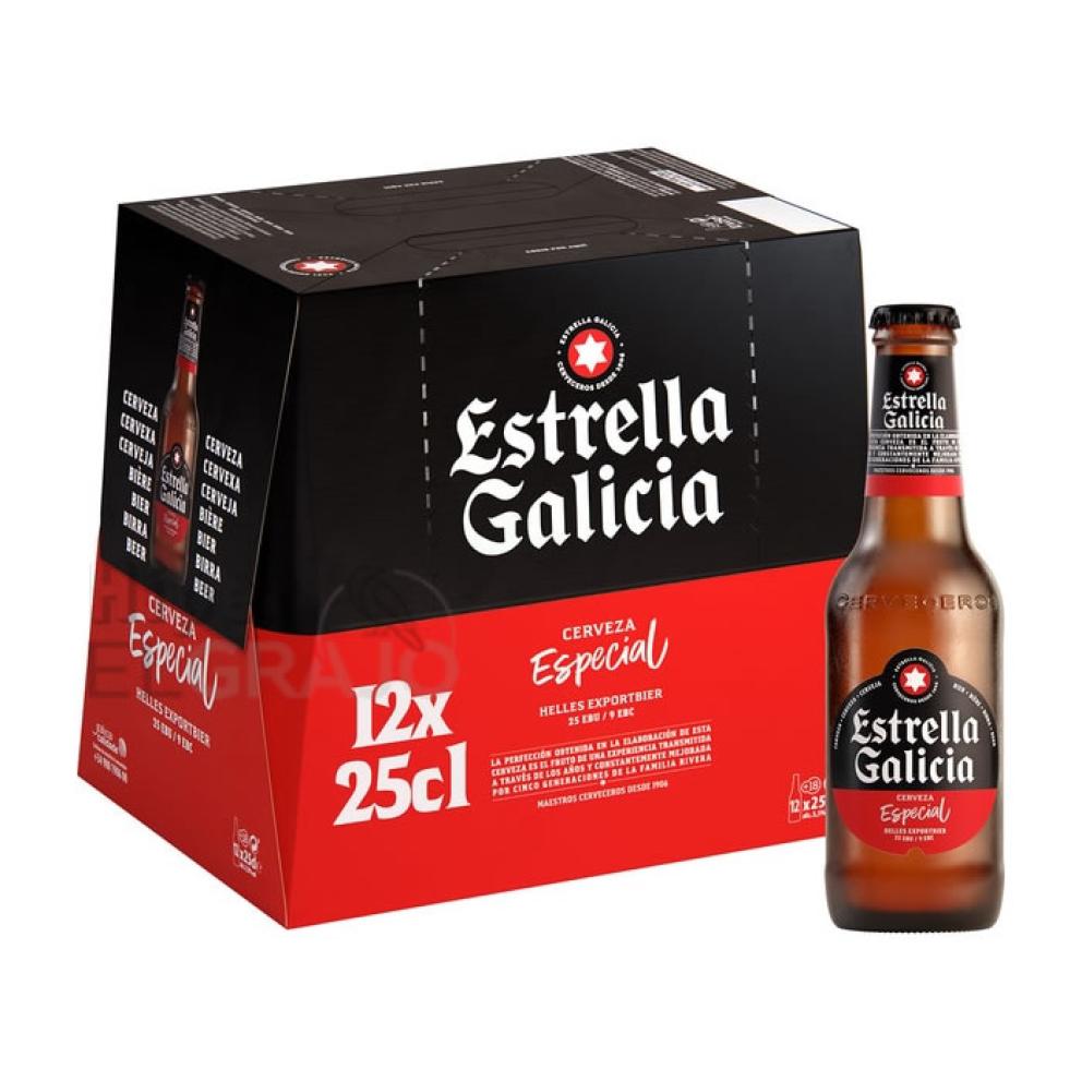 Cerveza Estrella Galicia Pack de 12 Unidades 25cl.
