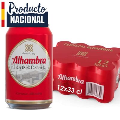 Cerveza Alhambra Lata 12 Unidades 330ml.