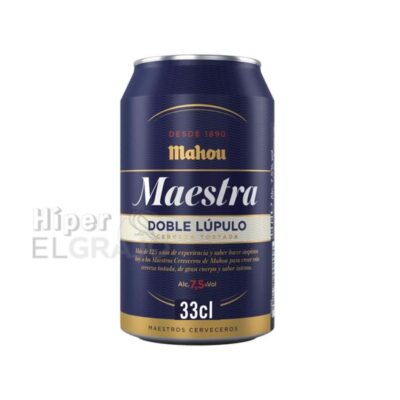 Cerveza Maestra Tostada Mahou Lata 330ml.