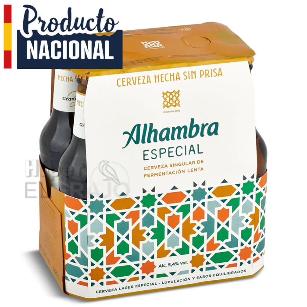 Cerveza Alhambra Pack de 6 Unidades Especial.