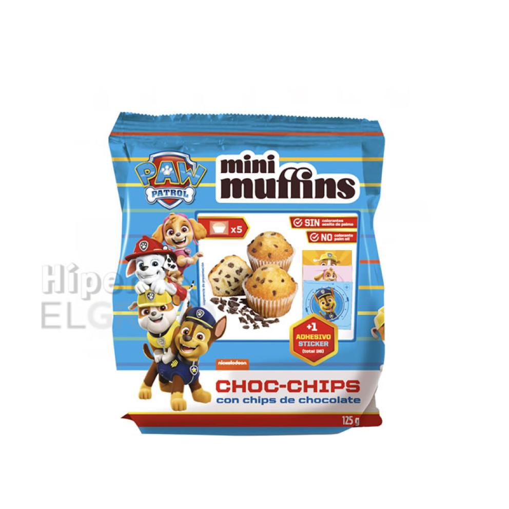 Mini Muffins Chocolate Chips Patrulla Canina 125gr.