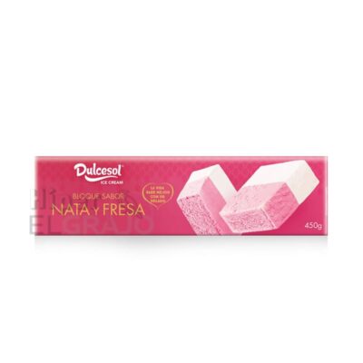 Bloque Nata Fresa 9 Piezas, Dulcesol 1kg.