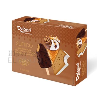 Helado Surtido Dulcesol, Pack de 7, 493gr.