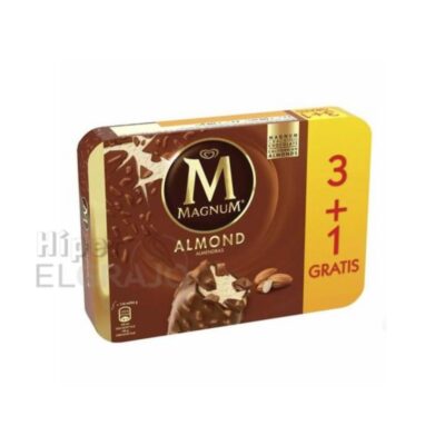 Helado Magnum Almond Pack de 3+1 Unidades.