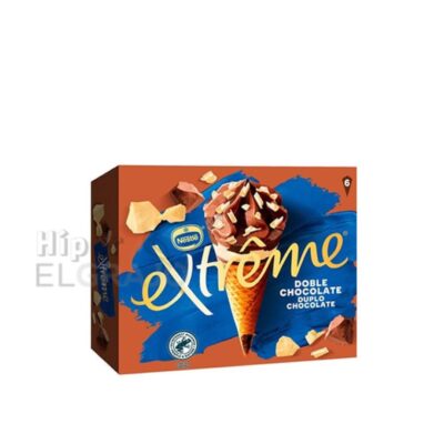 Cono Extreme Doble Chocolate Nestlé Pack de 6 Unidades.
