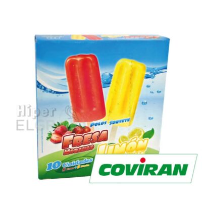 Polos de Fresa y Limón Coviran Pack de 10.