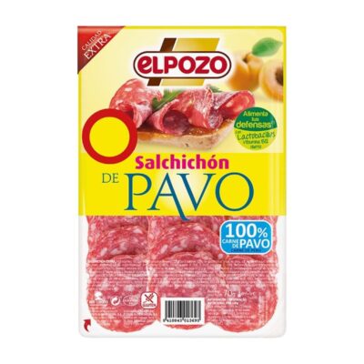 Salchichón de pavo loncheado El Pozo 70gr