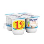 Yogur Danone Natural Azucarado 4 Unidades.
