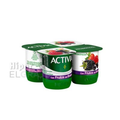 Danone Activia Con Frutas del Bosque.