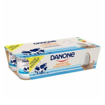 Yogur Natural Azúcar Danone Pack de 8 Unidades.
