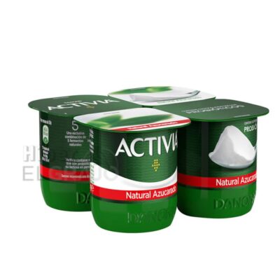 Activia Danone Natural Azucarado 4 Unidades.