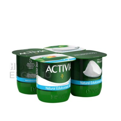 Activia Danone 0% Natural Edulcorado, 4 Unidades.