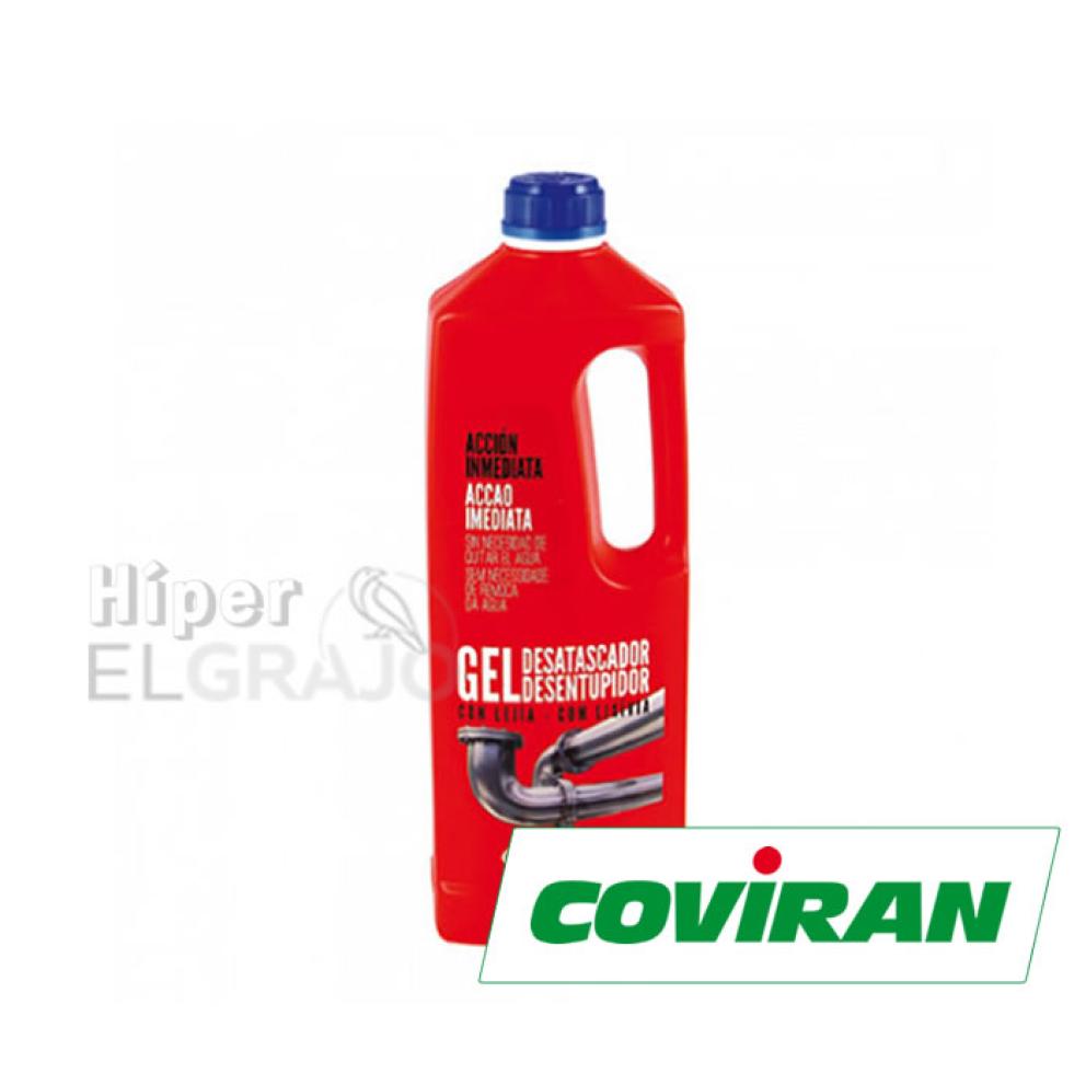 Desatascador Coviran Gel con Lejía, 1lt.
