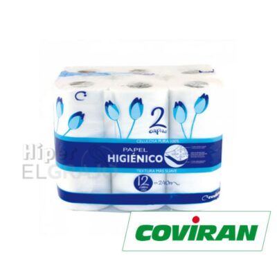 Papel Higiénico Coviran 12 Rollos, 2 Capas.