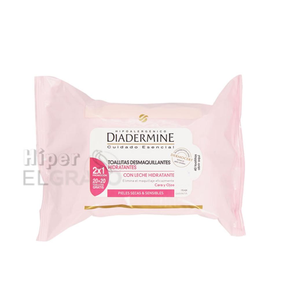 Toallitas Diadermine 20 Unidades Desmaquillantes.