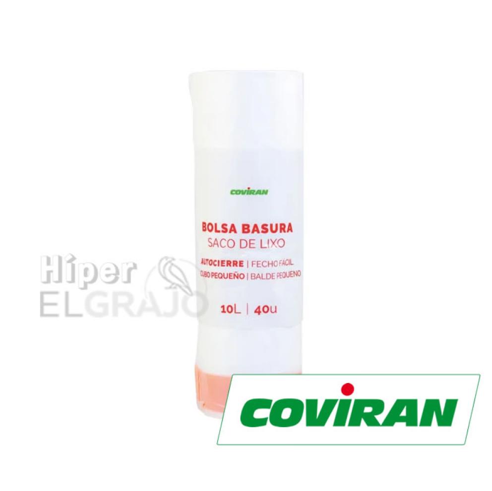 Bolsa Basura Blanca Coviran 10L, 40 Unidades.